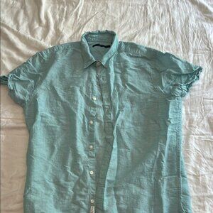 Perry Ellis Blue Casual Button Down Shirt